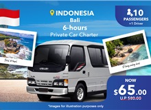 (Indonesia) Bali 6 Hours Private Car Charter - 12 Seater