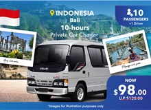 (Indonesia) Bali 10 Hours Private Car Charter - 12 Seater