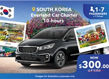 South Korea (Everland) Private Car Charter 10 Hours, Group Of 1-7