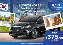 South Korea Seoul Suburb/alpaca World/vivaldi Park Private Car Charter 10 Hours, Group Of 1-7