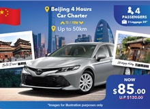 (China) Beijing 4 Hours Car Charter - 5 Seater, Up To 50km