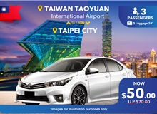 Taiwan Taoyuan International Airport - Taipei City, One Way Transfer Non Peak (5 Seater)