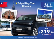Taiwan - Taipei 8 Hours Private Car Charter Non Peak (8 Seater)