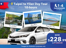 Taiwan - Taipei To Yilan 10 Hours Private Car Charter Non Peak (5 Seater)