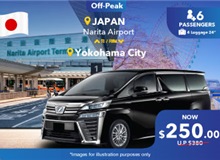 Japan Narita Airport - Yokohama City, One Way Transfer Non-peak (7 Seater)
