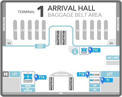 changi airport terminal 1 map